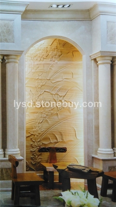 石材背景墻 自然質感與現代設計的完美融合